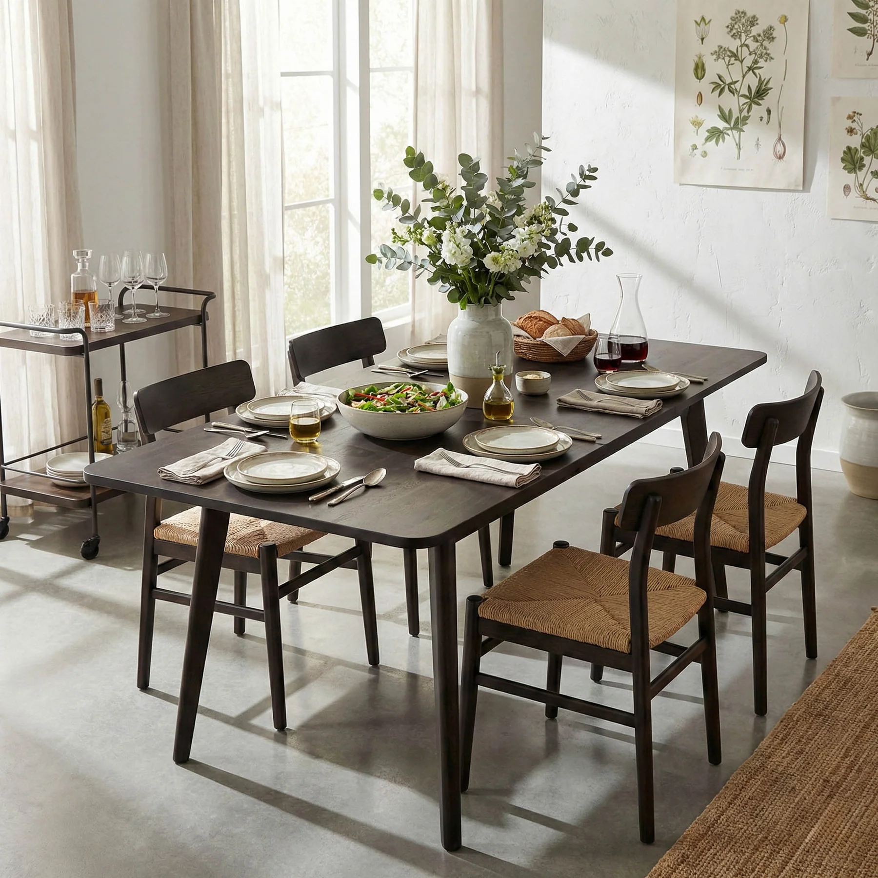 Brunette Extension Dining Table (70"/86") - Antique Black - Image 3