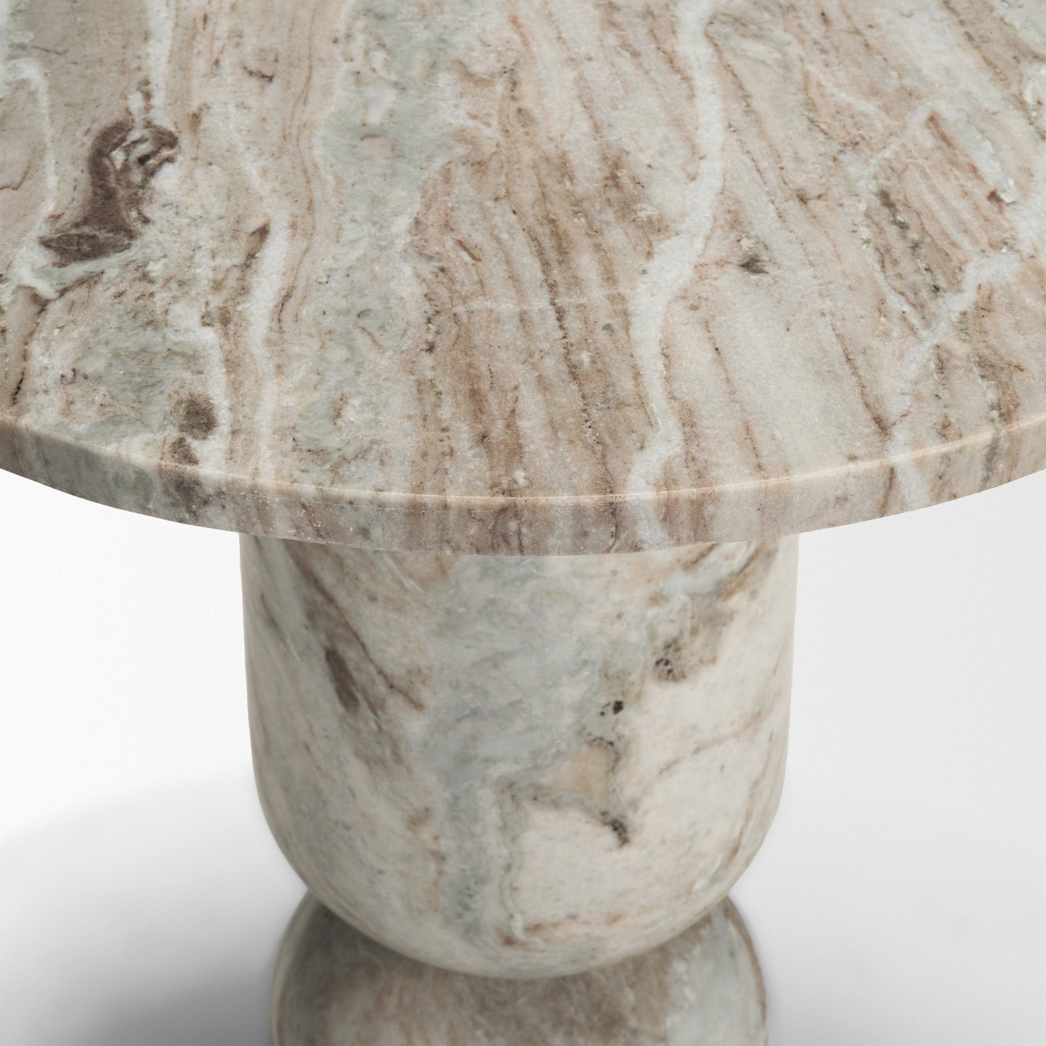 Nylah Solid Pink Marble Accent Table - Image 6