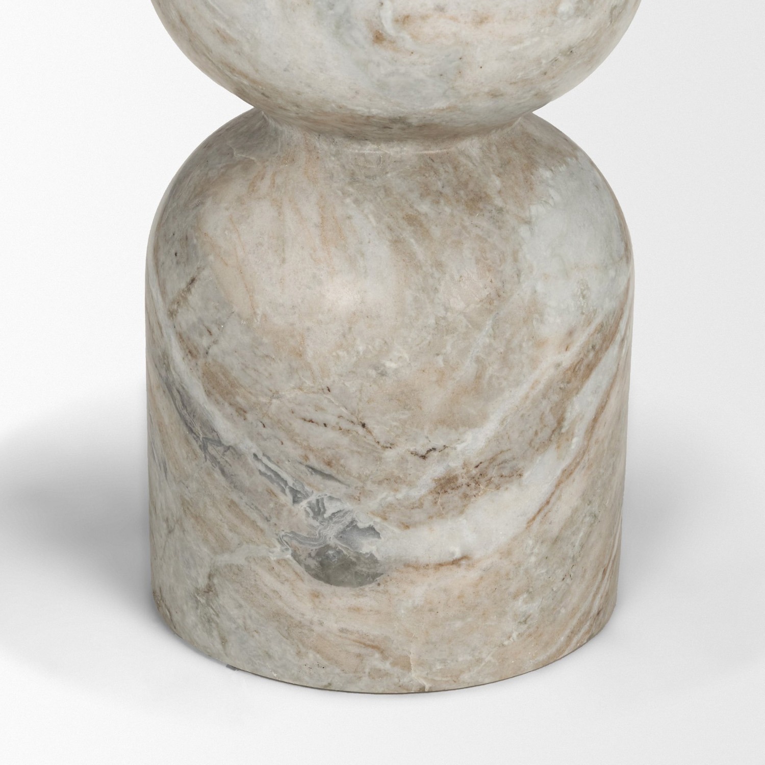 Nylah Solid Pink Marble Accent Table - Image 4