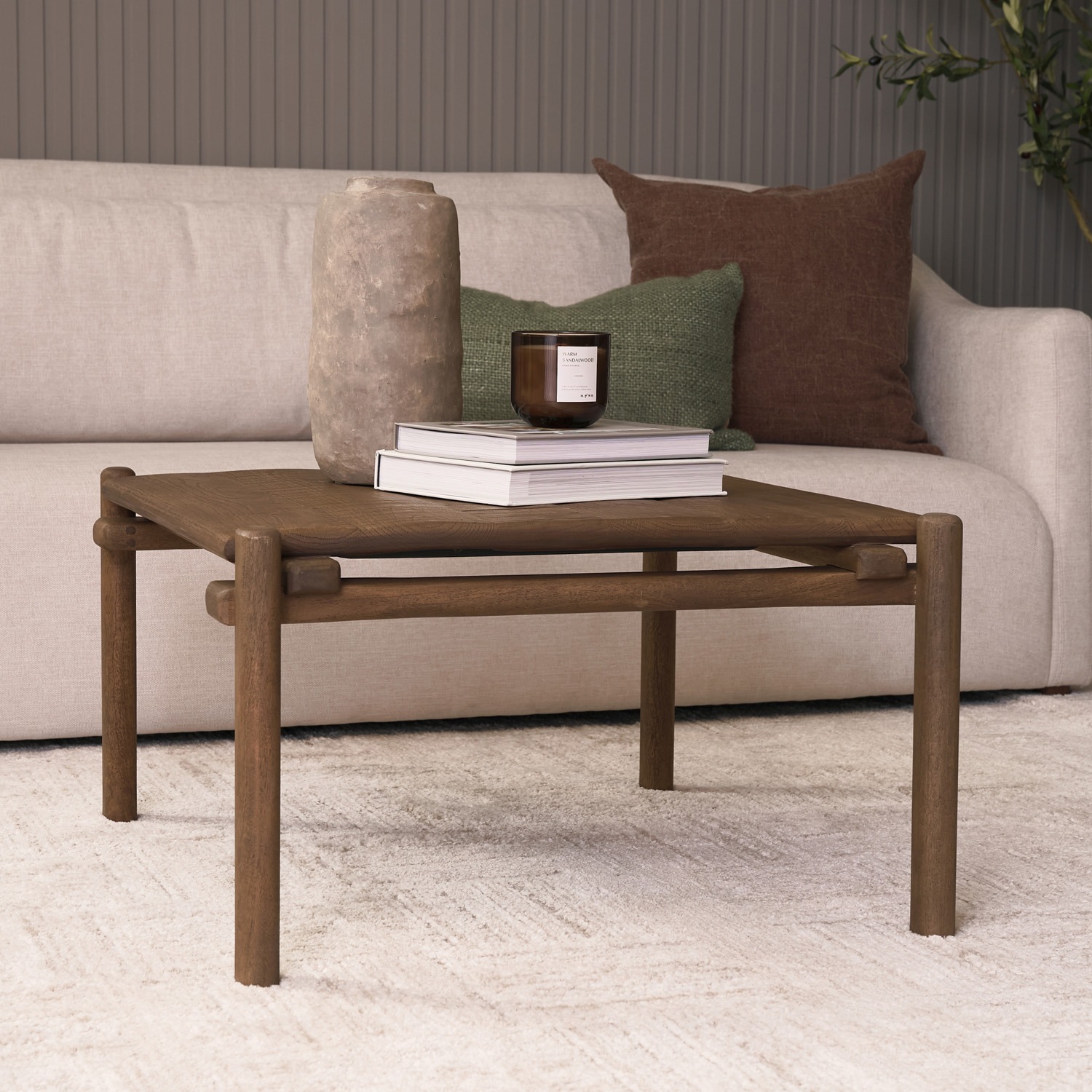 Riven Oak Square Side Table - Image 3