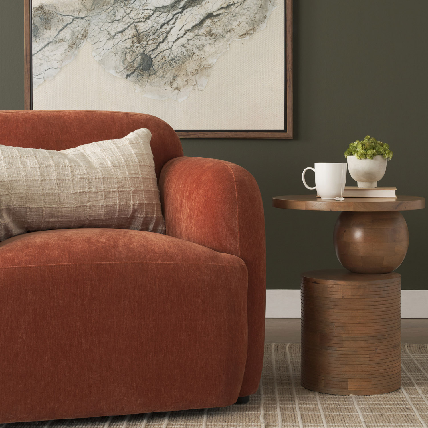 Stack Light Brown Wood Accent Table - Image 3