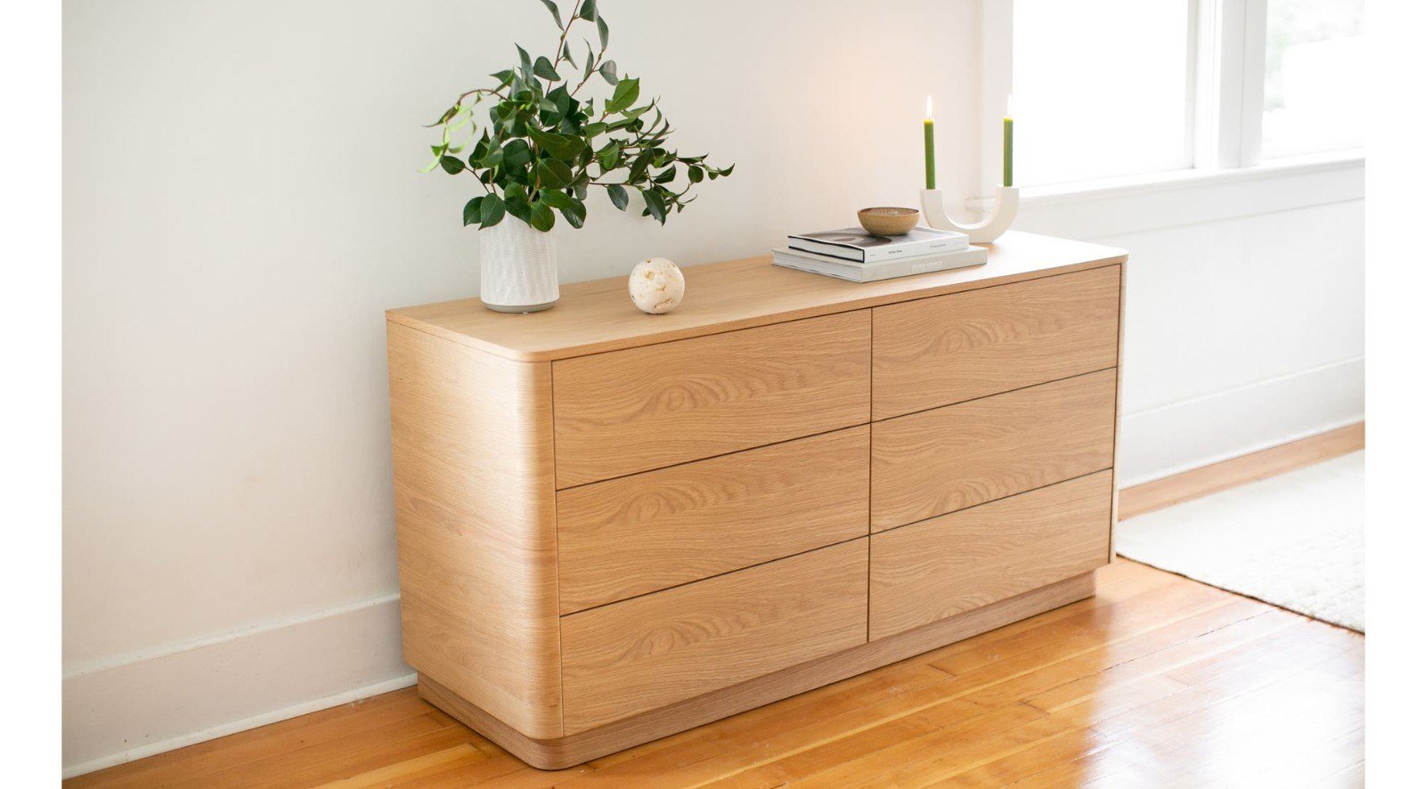 Round Off Dresser Light Oak Brown - Image 5