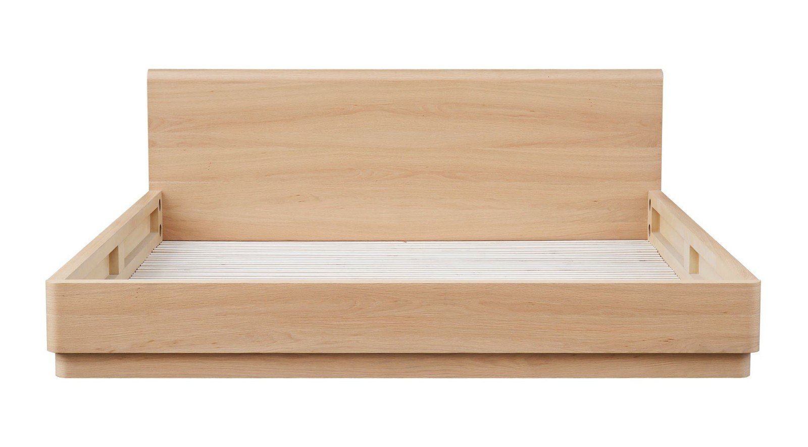 Round Off King Bed Light Oak Brown - Image 3