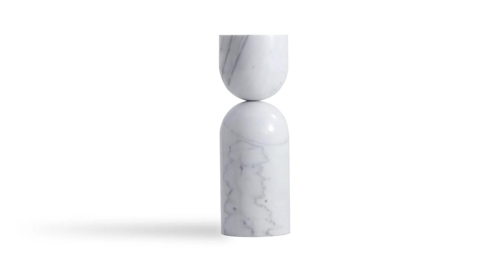 Apothecary Tall End Table White