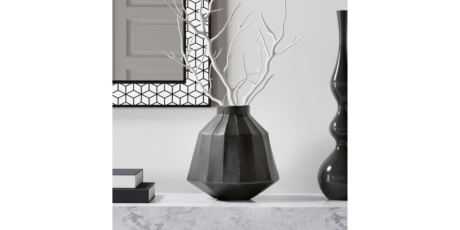 Anders Metal Vase, Large Grey - Image 5