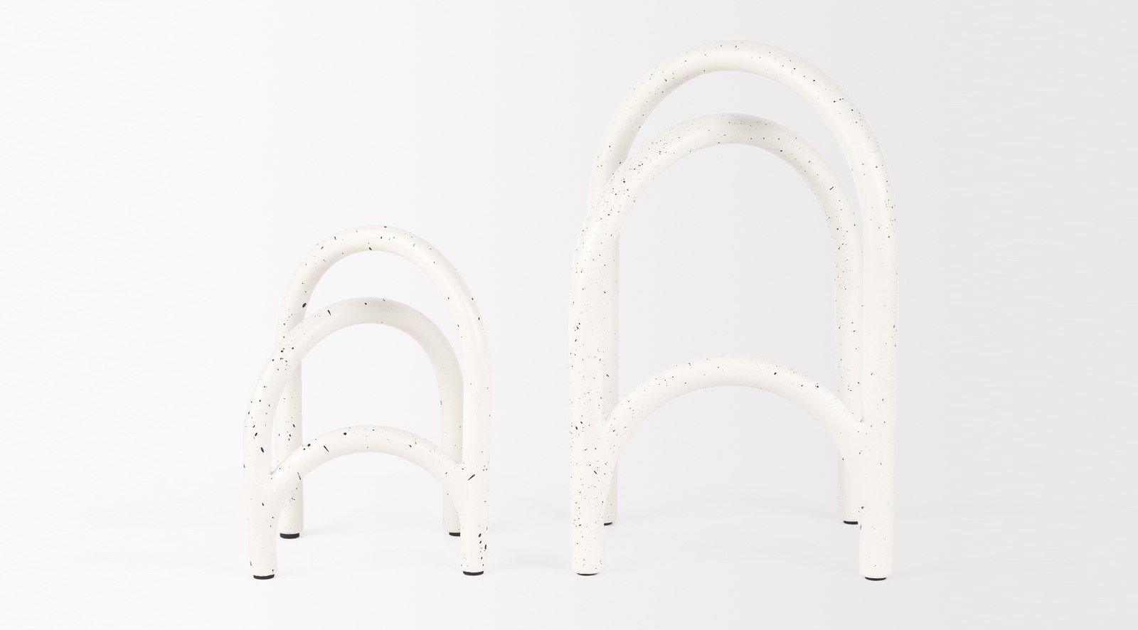 Springe Metal Arched Object White S/3 - Image 6