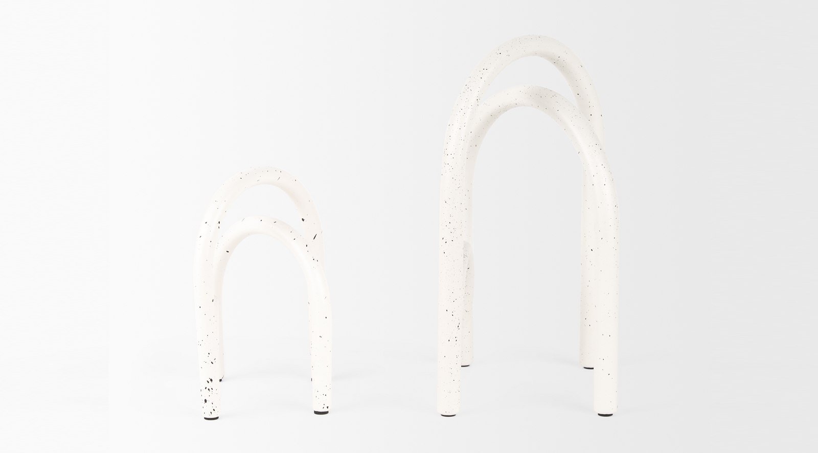 Springe Metal Arched Object White S/3 - Image 5