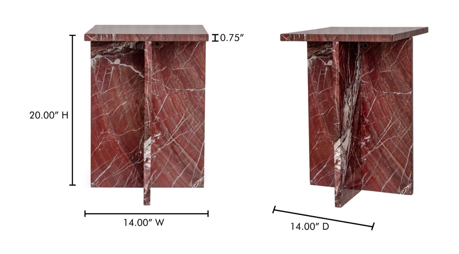 Blair Accent Table- Rosso Levanto - Image 8