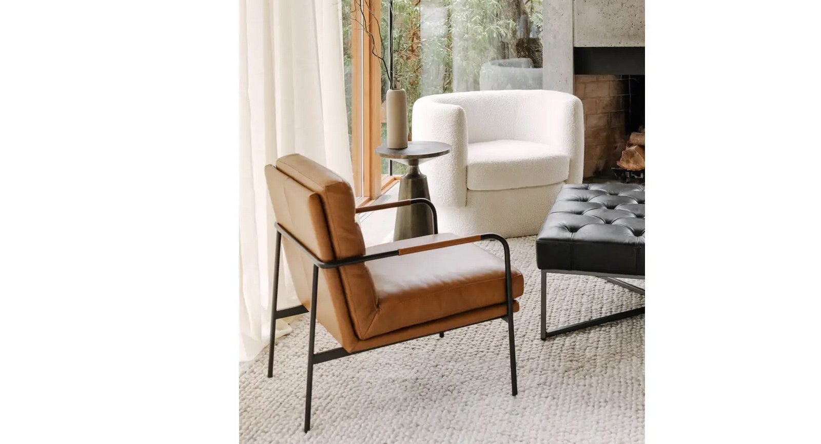 Verlaine Armchair Chestnut Brown - Image 2