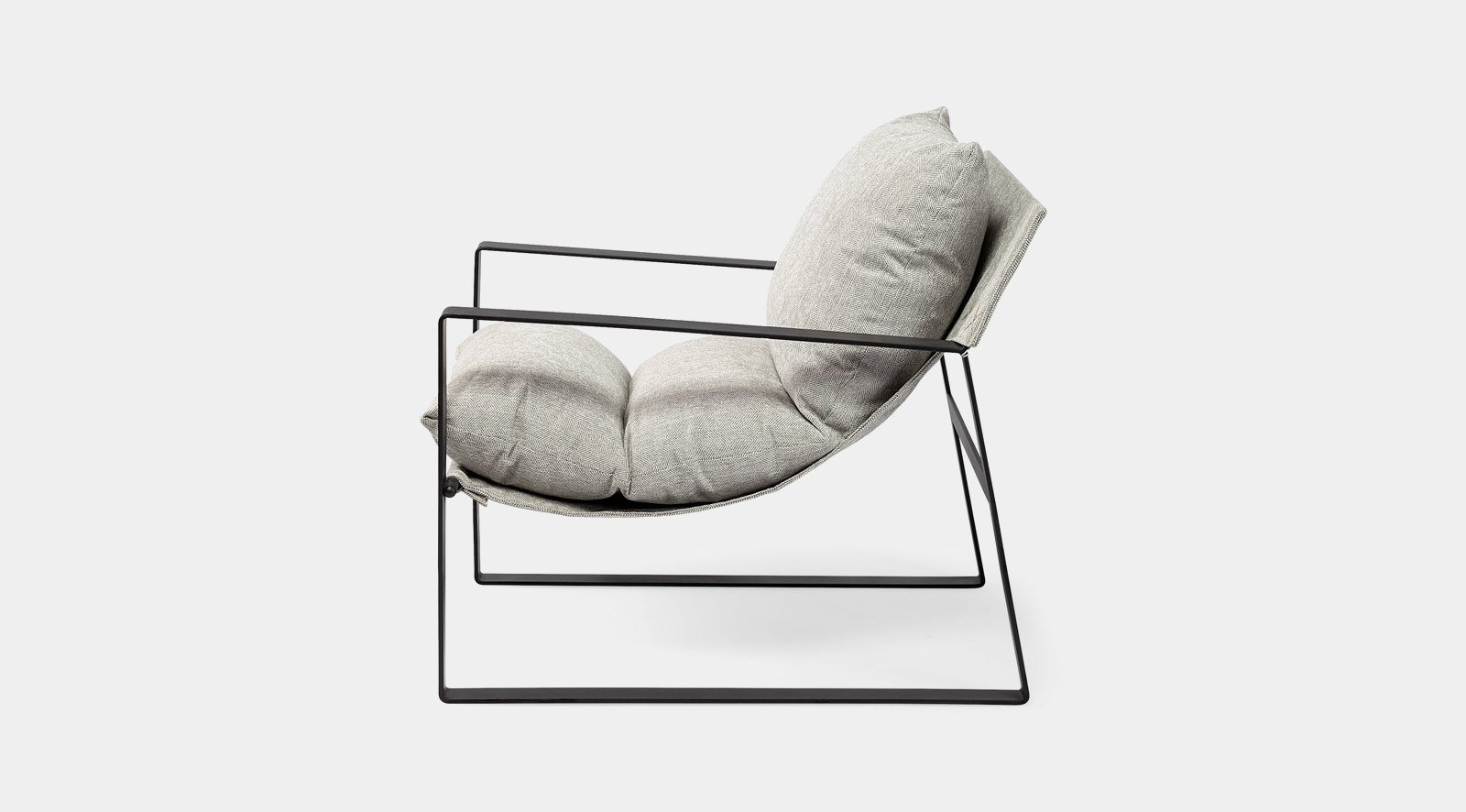 Guilia Castlerock Gray With Metal Frame Sling Accent Chair - Image 5