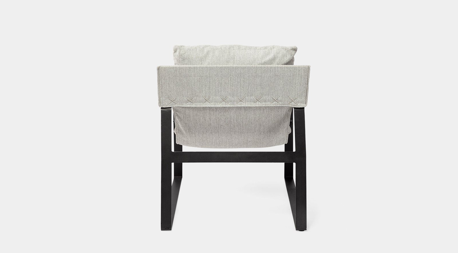 Guilia Castlerock Gray With Metal Frame Sling Accent Chair - Image 2
