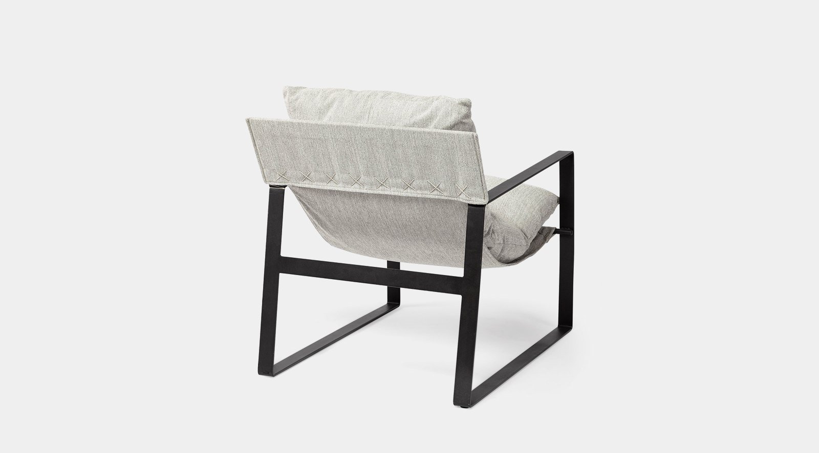Guilia Castlerock Gray With Metal Frame Sling Accent Chair - Image 4