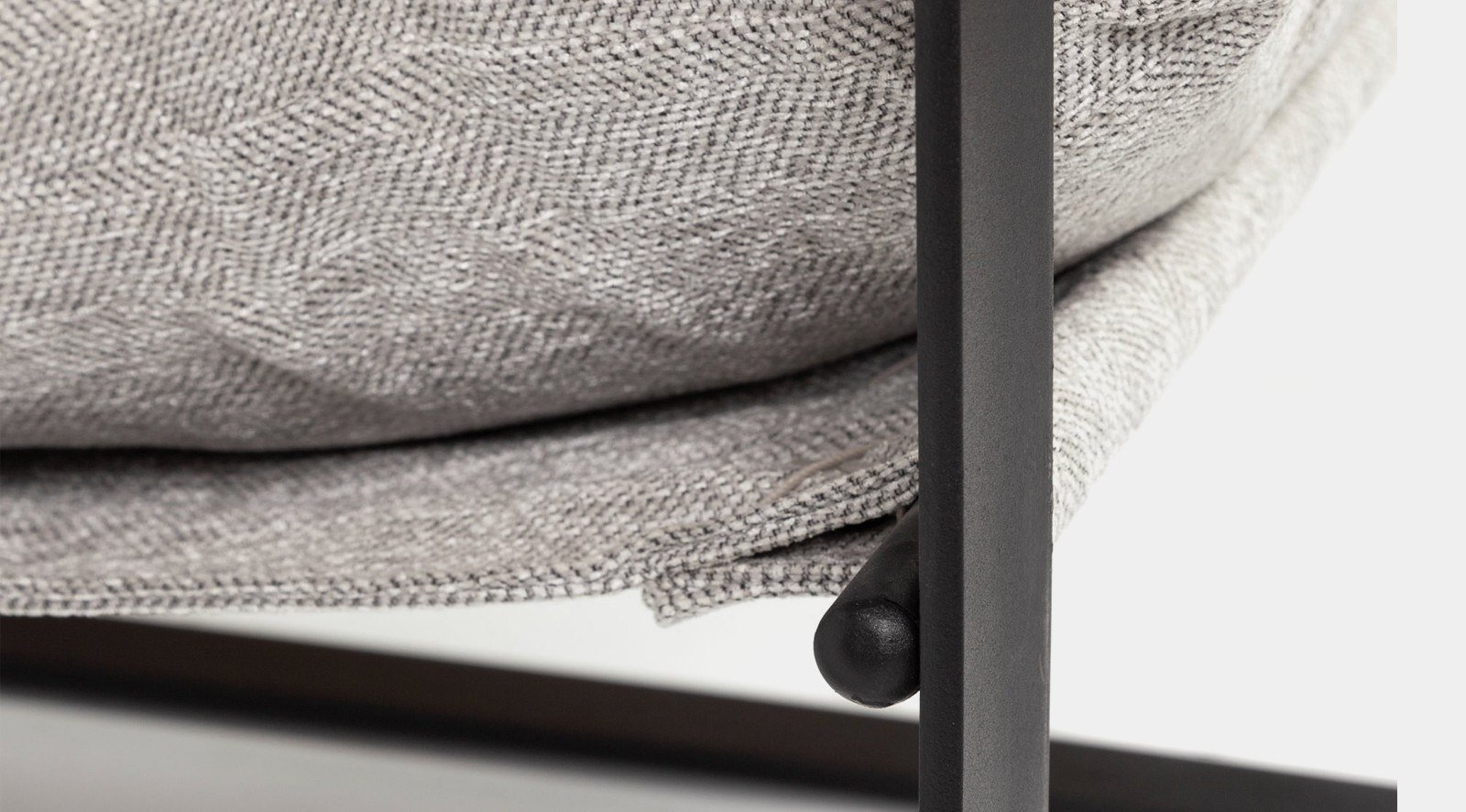 Guilia Castlerock Gray With Metal Frame Sling Accent Chair - Image 7