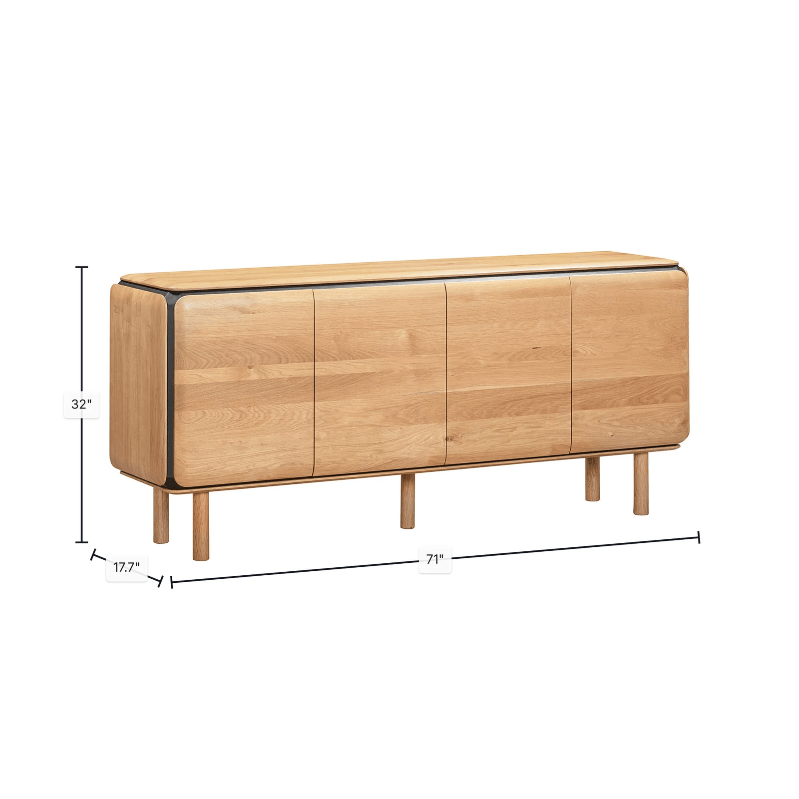 Duncan 4 Door Sideboard - Image 8