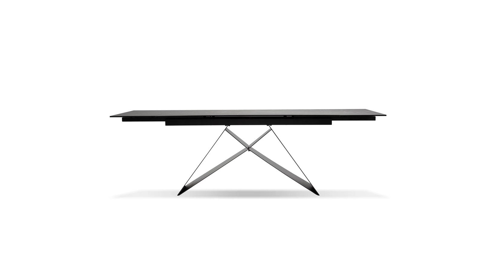 The W Double Extension Dining Table Grey - Image 3
