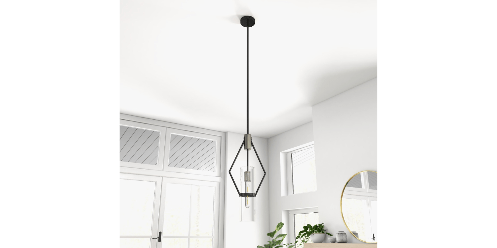 Eliana Pendant, Black And Chrome - Image 11