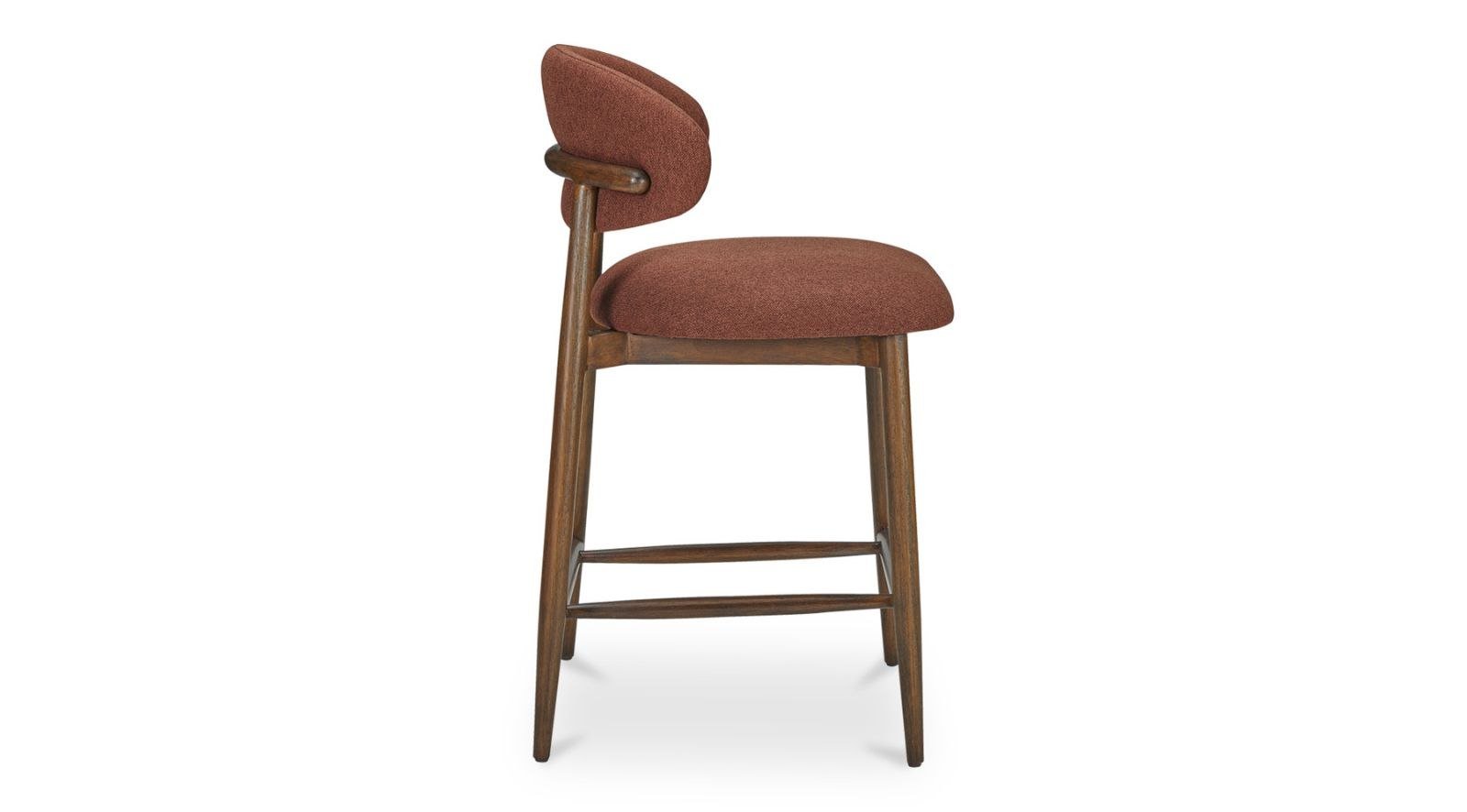 ELLIE COUNTER STOOL PERFORMANCE FABRIC-RUST - Image 3