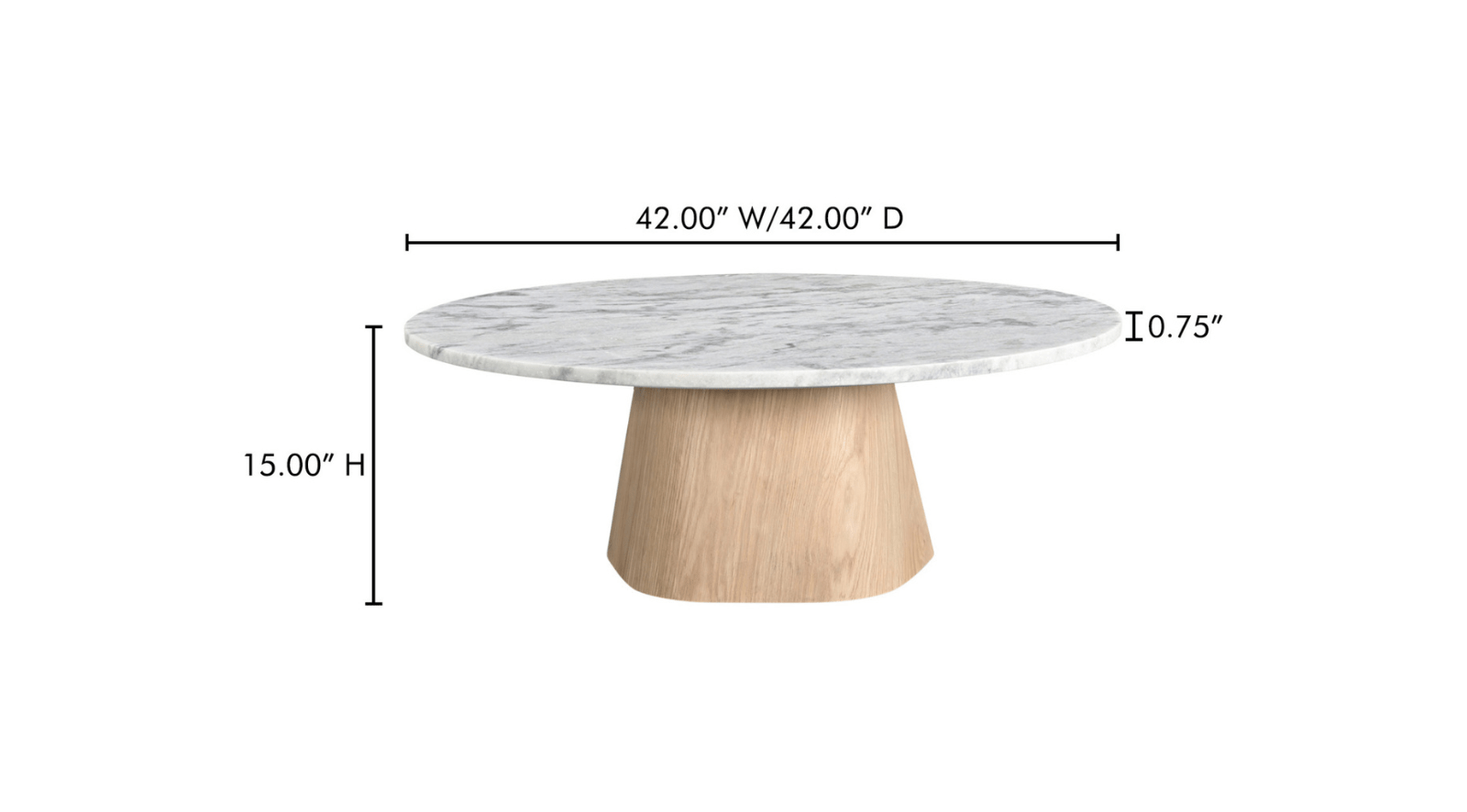 Evelyn Coffee Table-White Marble - Image 3