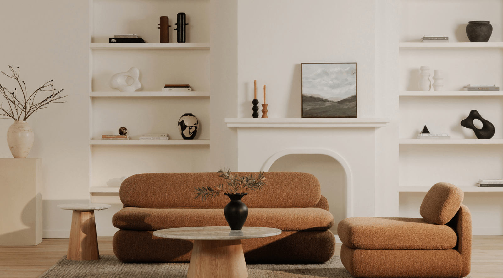 Evelyn Coffee Table-White Marble - Image 7