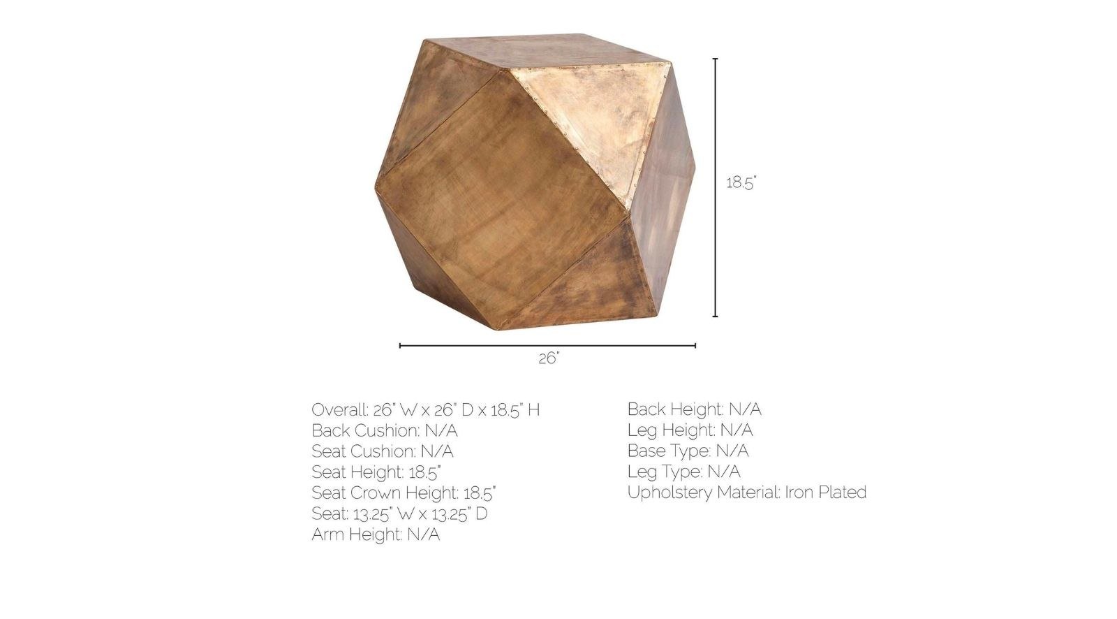 Exagoni Gold-Side Table - Image 5