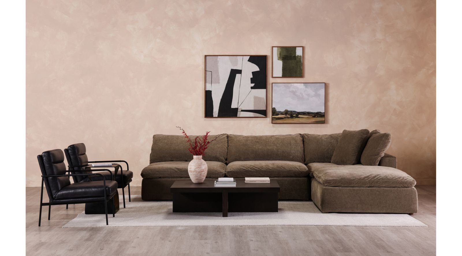 Folke Rectangular Coffee Table- Dark Brown - Image 2