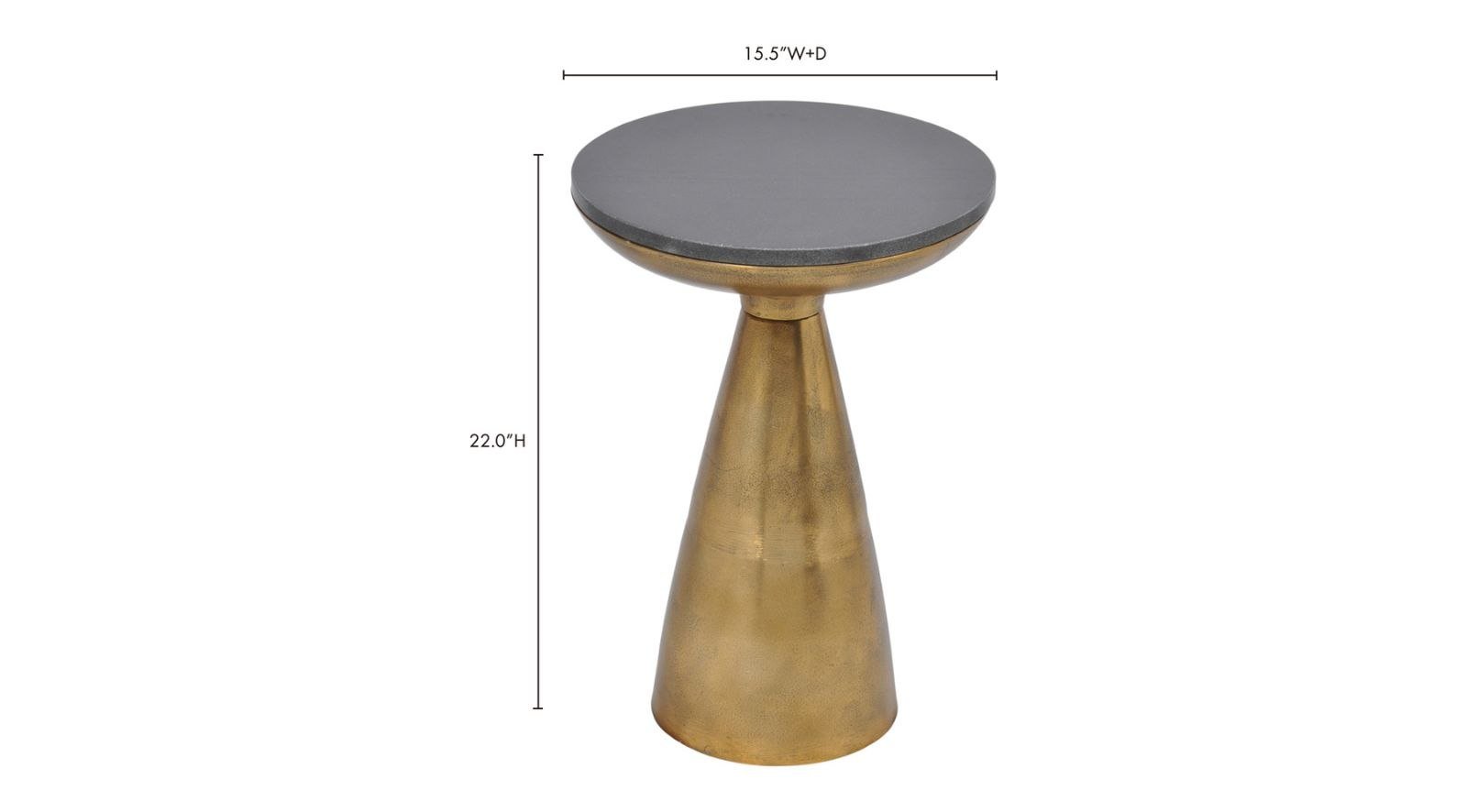 Font Side Table- Brass - Image 2