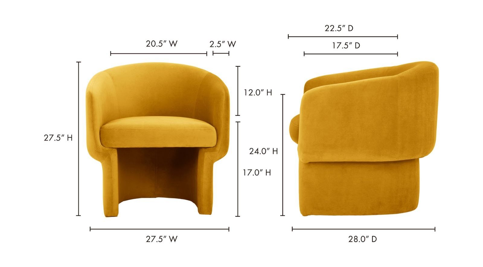 Franco Chair- Yellow - Image 2