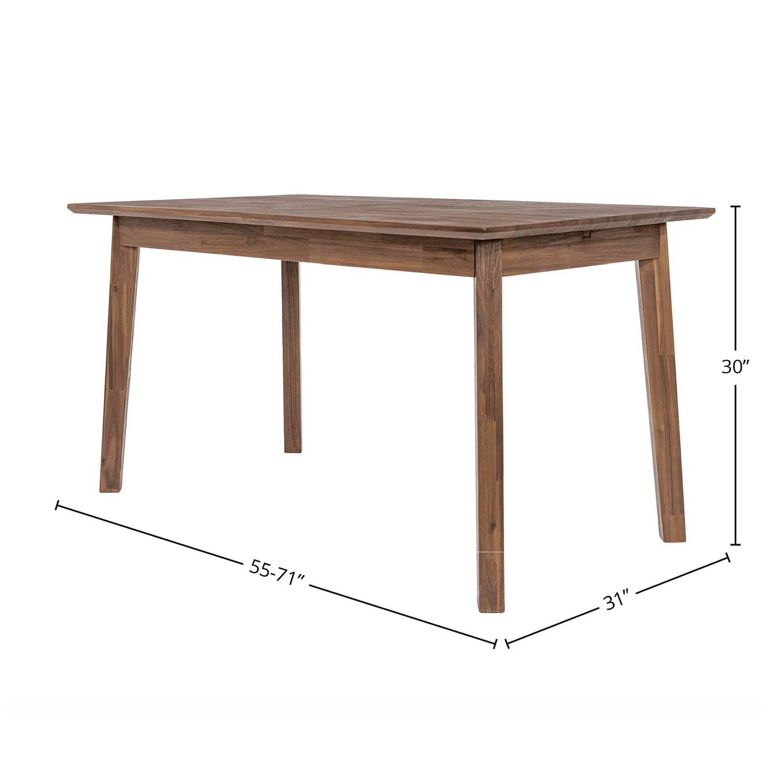 Gianni Small Extension Dining Table 55/71"- Warm Pecan - Image 4