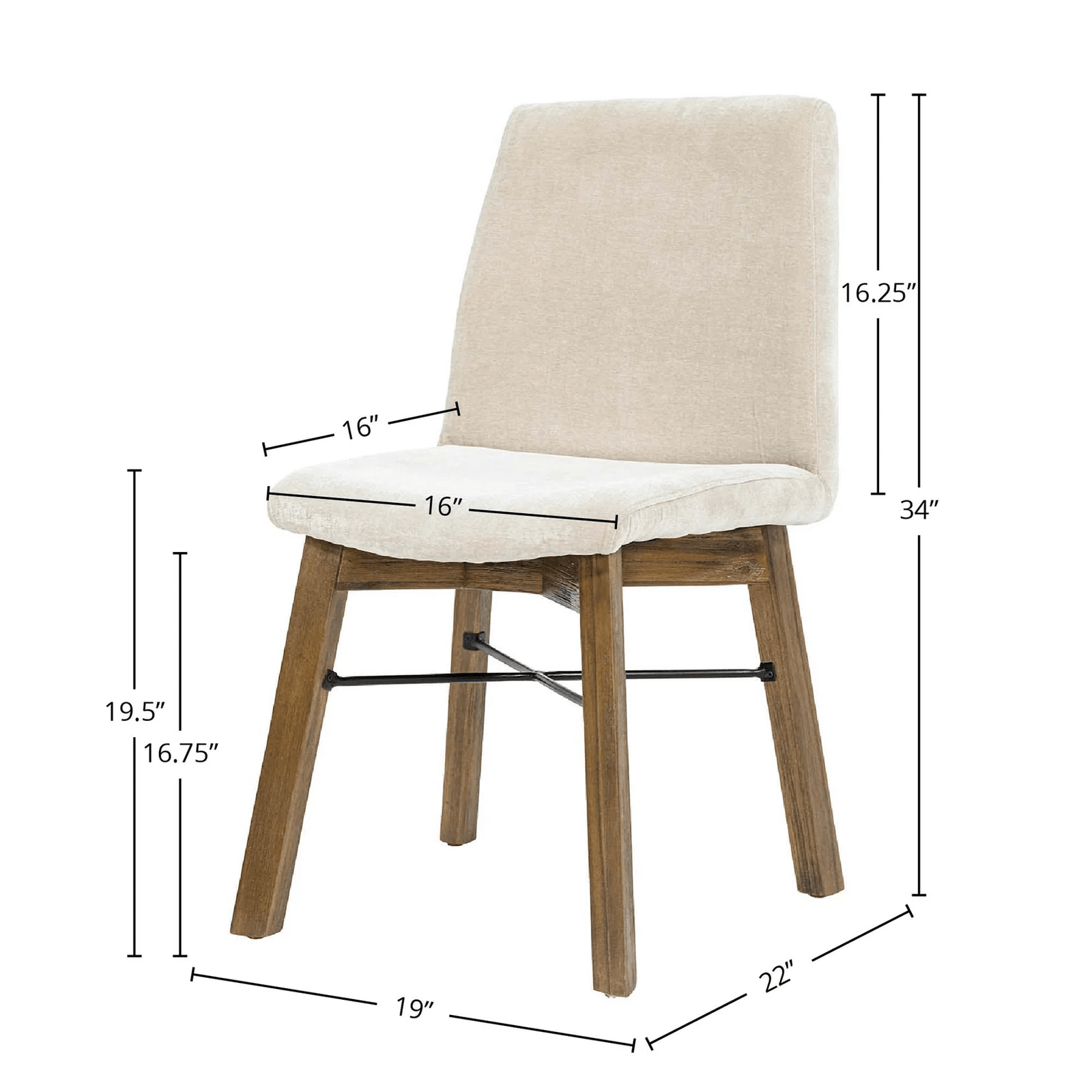 Gianni Dining Chair- Warn Pecan - Image 10