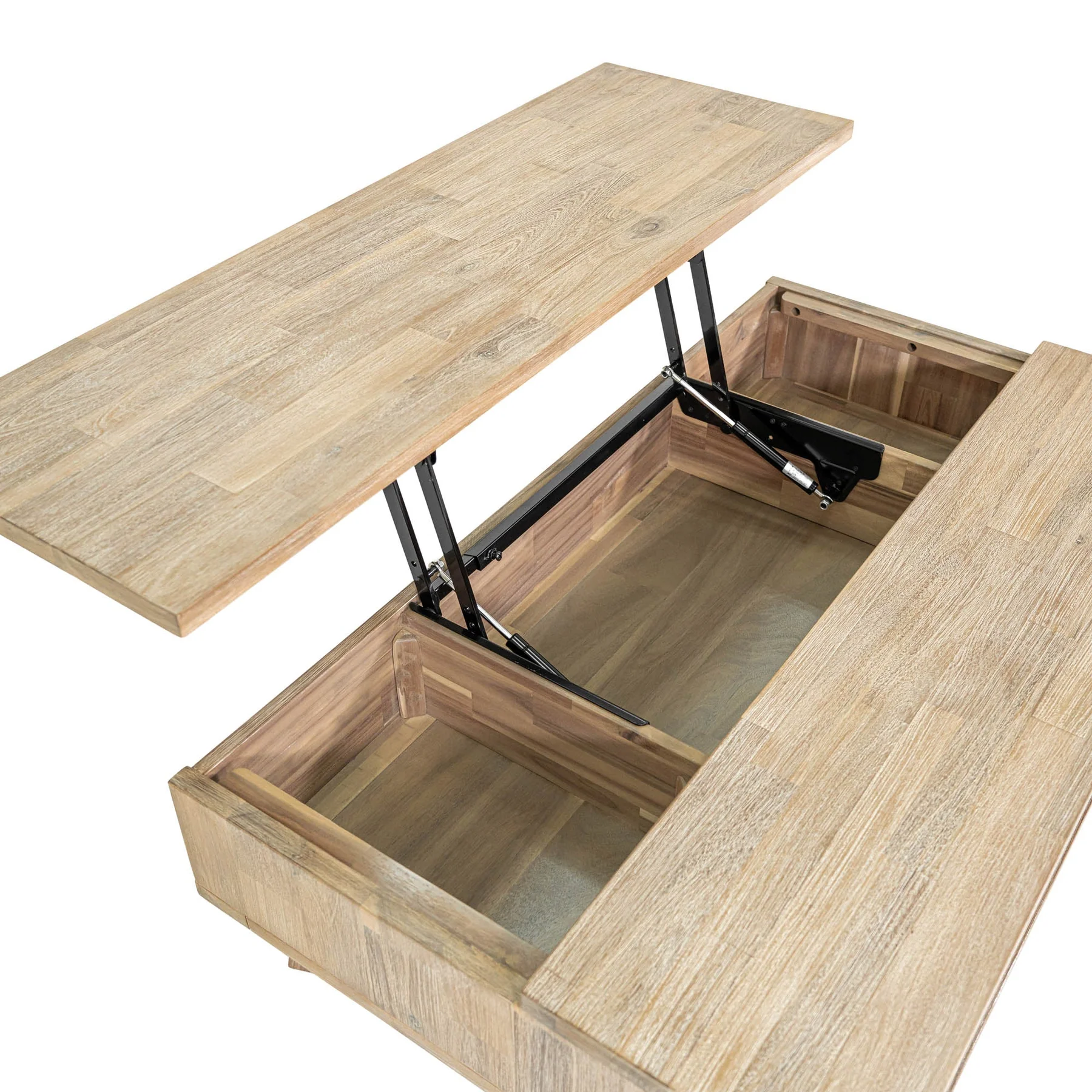 Gia Coffee Table w/ Lift Top - Light Driftwood - Image 8