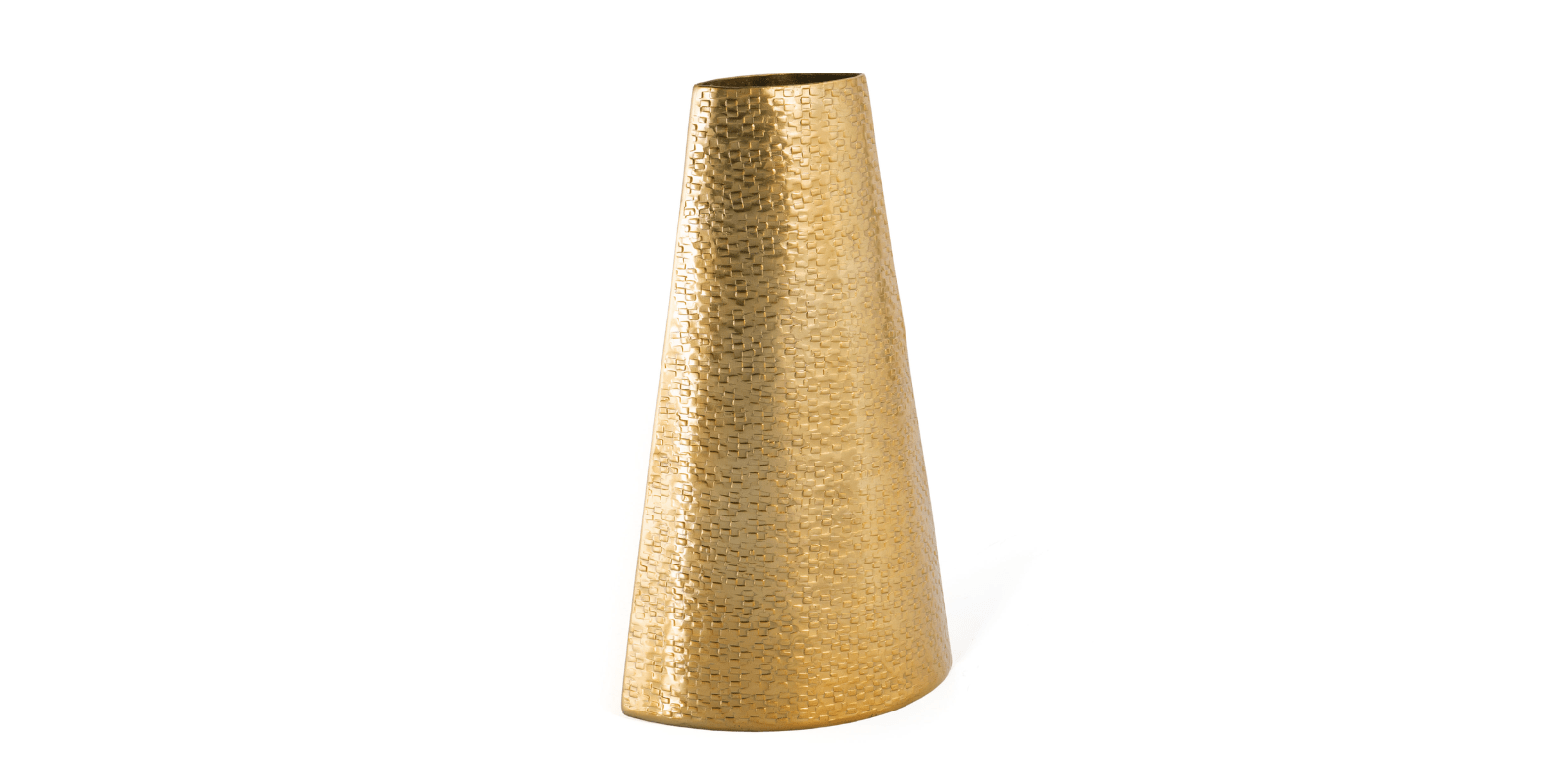 Gemma Metal Table Vase, Large Gold