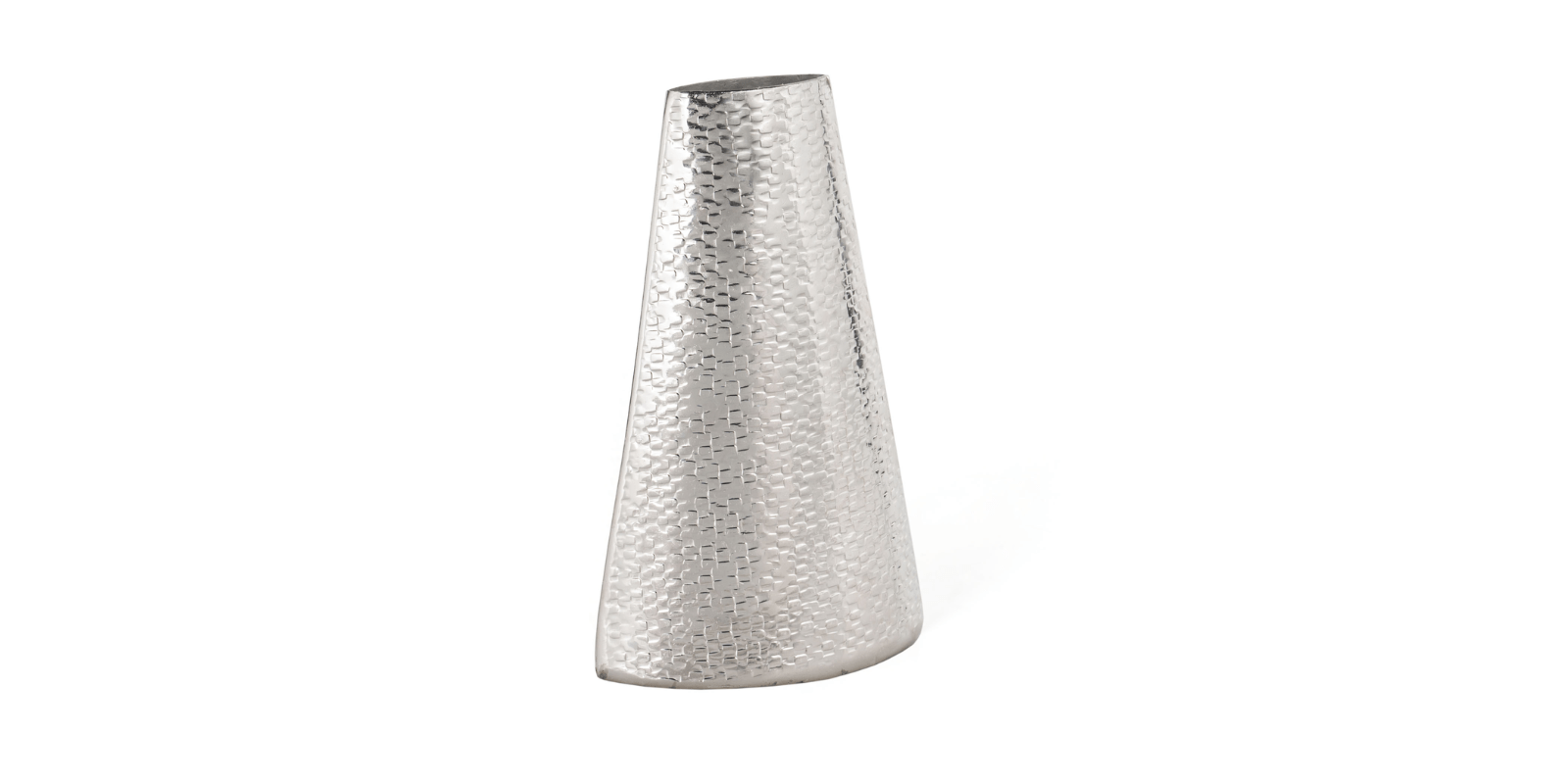 Gemma Metal Table Vase, Small Silver - Image 2
