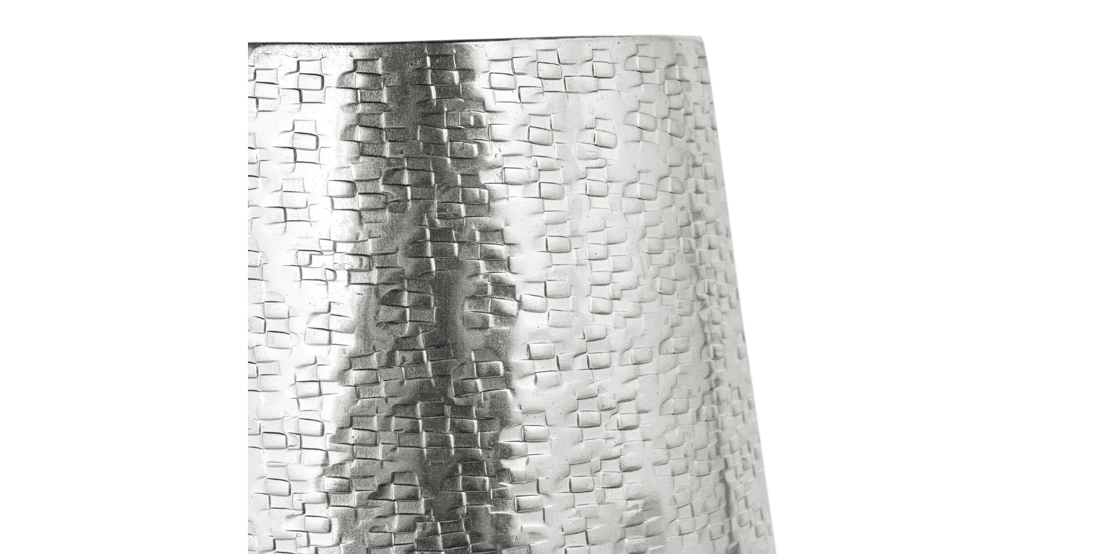 Gemma Metal Table Vase, Small Silver - Image 6