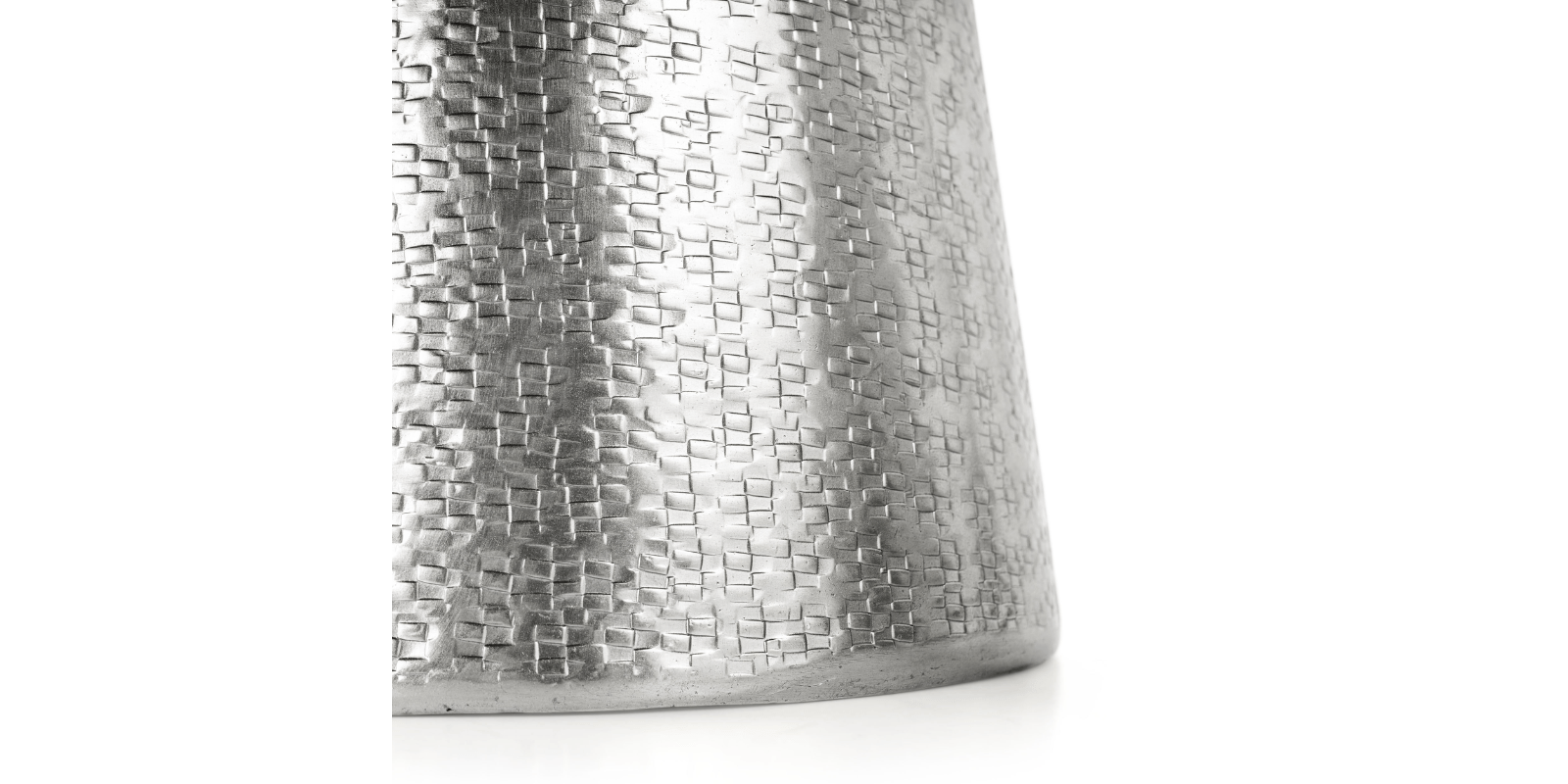 Gemma Metal Table Vase, Small Silver - Image 5