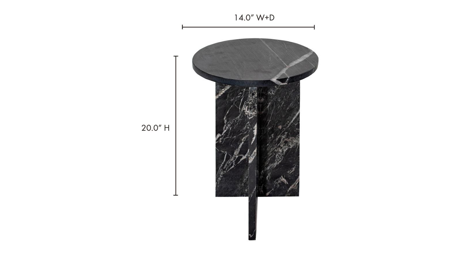 Grace Accent Table Black Marble - Image 3