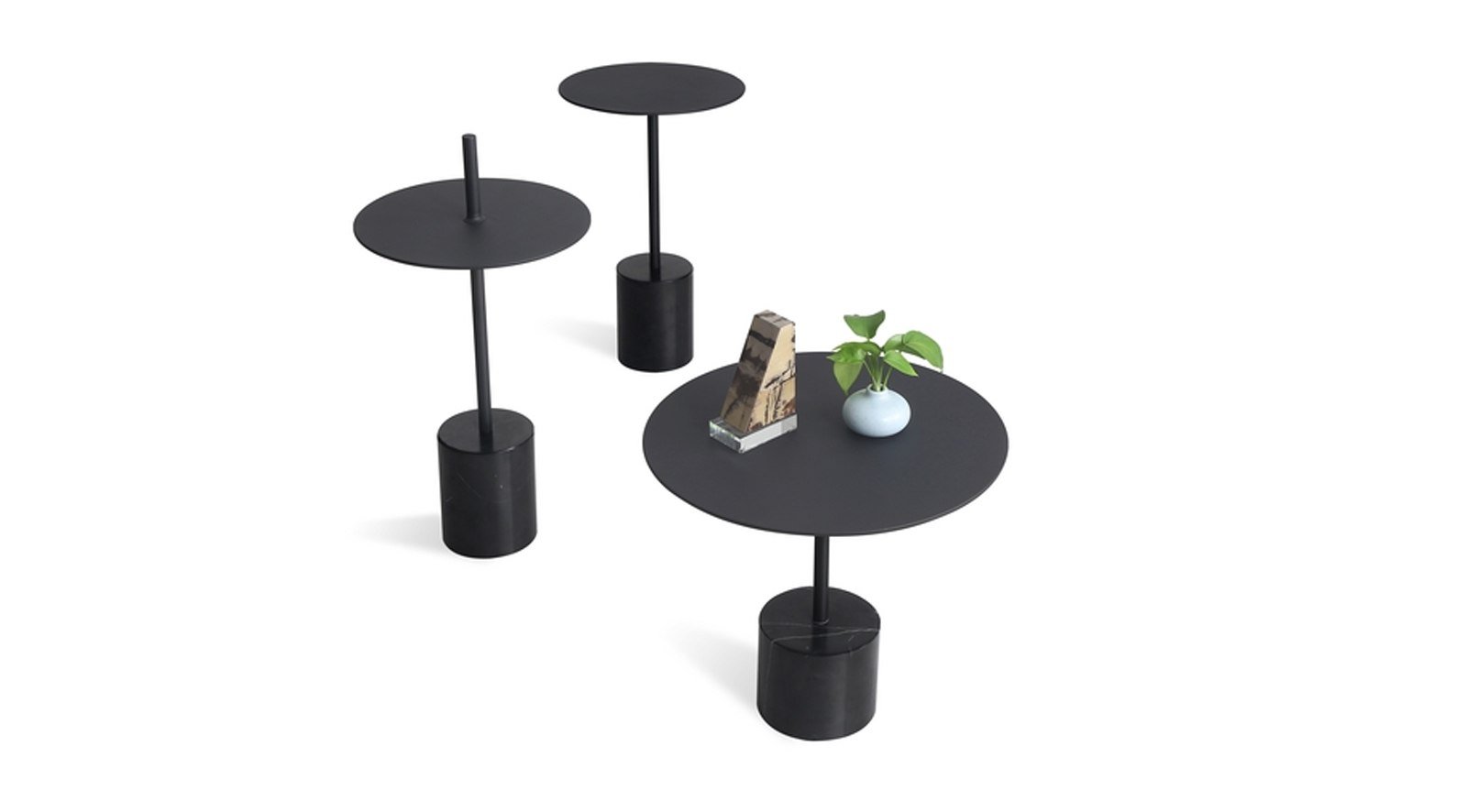 Halo End Table Black - Low - Image 2