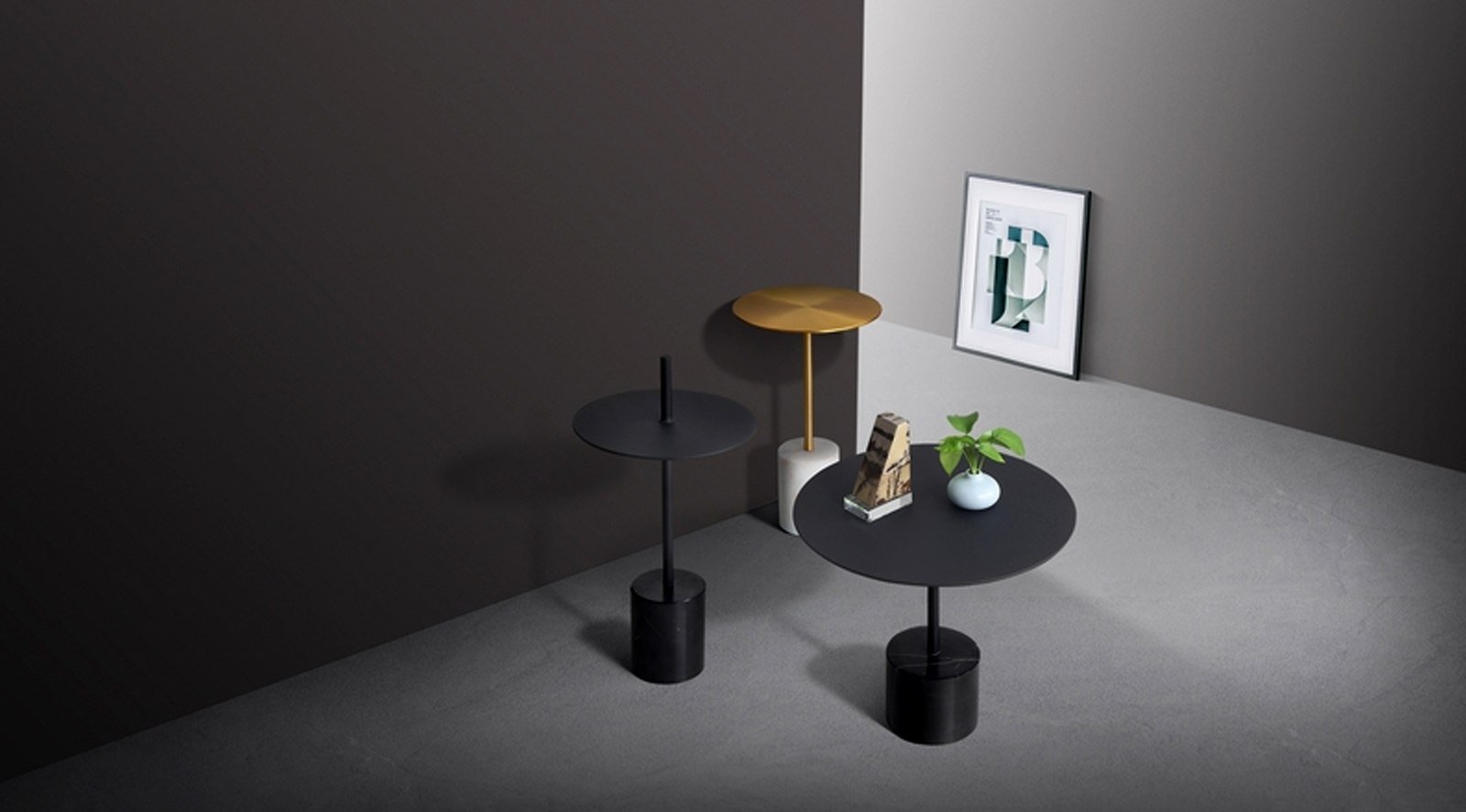 Halo End Table Black - Low - Image 4