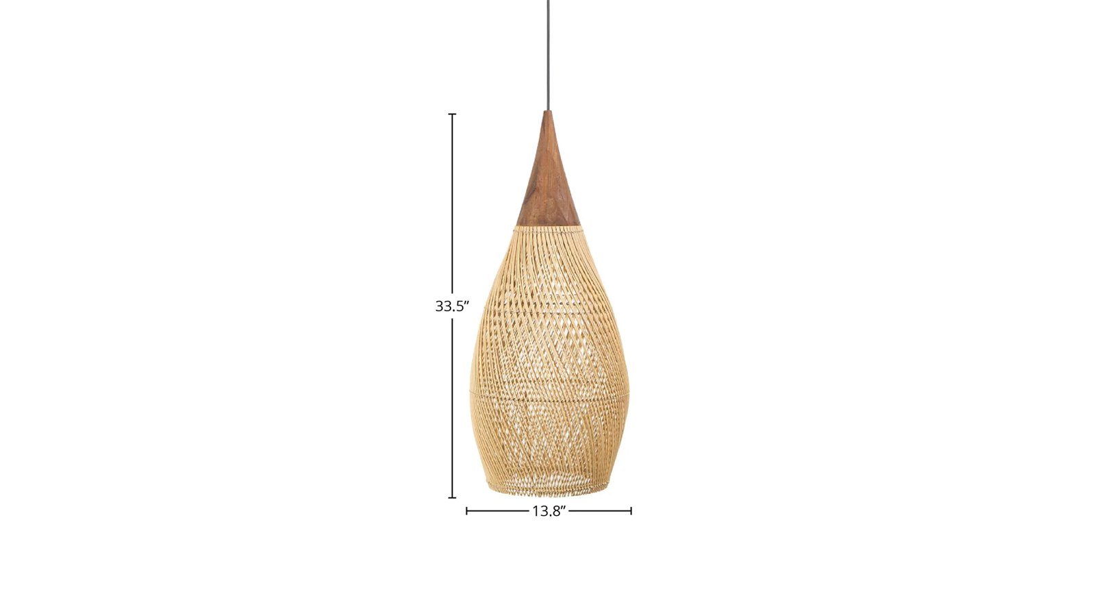D Bodhi Horn Pendant Large - Natural - Image 2