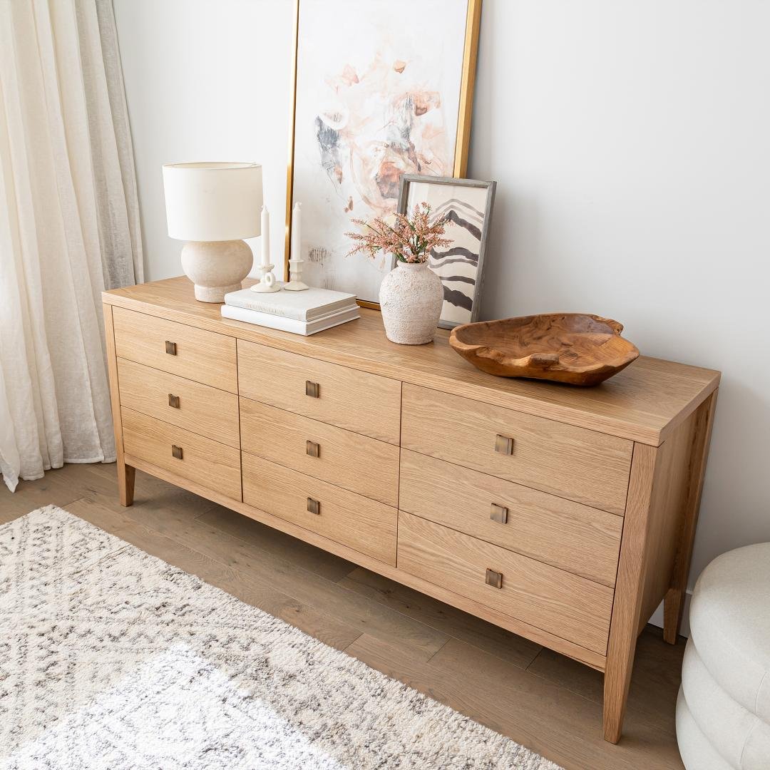 Hara 9 Drawer Dresser - Natural Oak - Image 9