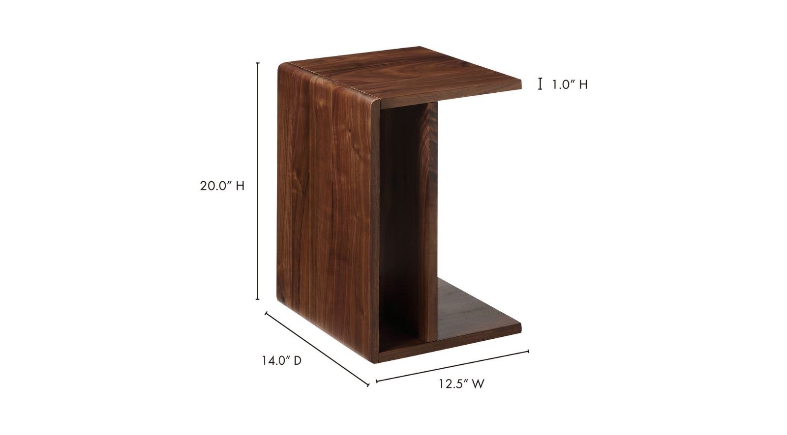 Hiroki Accent Table- Brown - Image 3