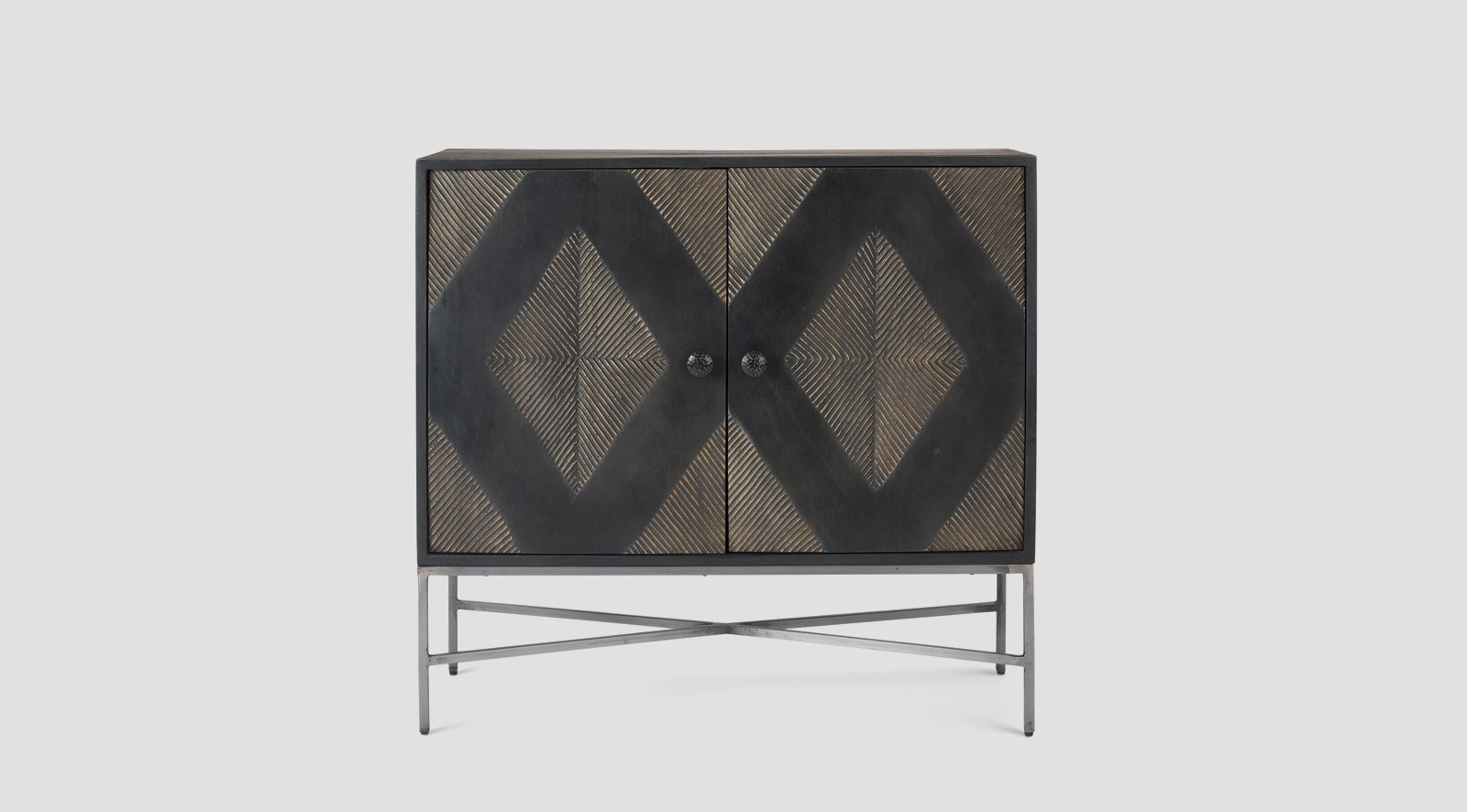 Hogarth 36.0L x 16.0W x 34.0H 2 Door Dark Accent Cabinet - Image 2
