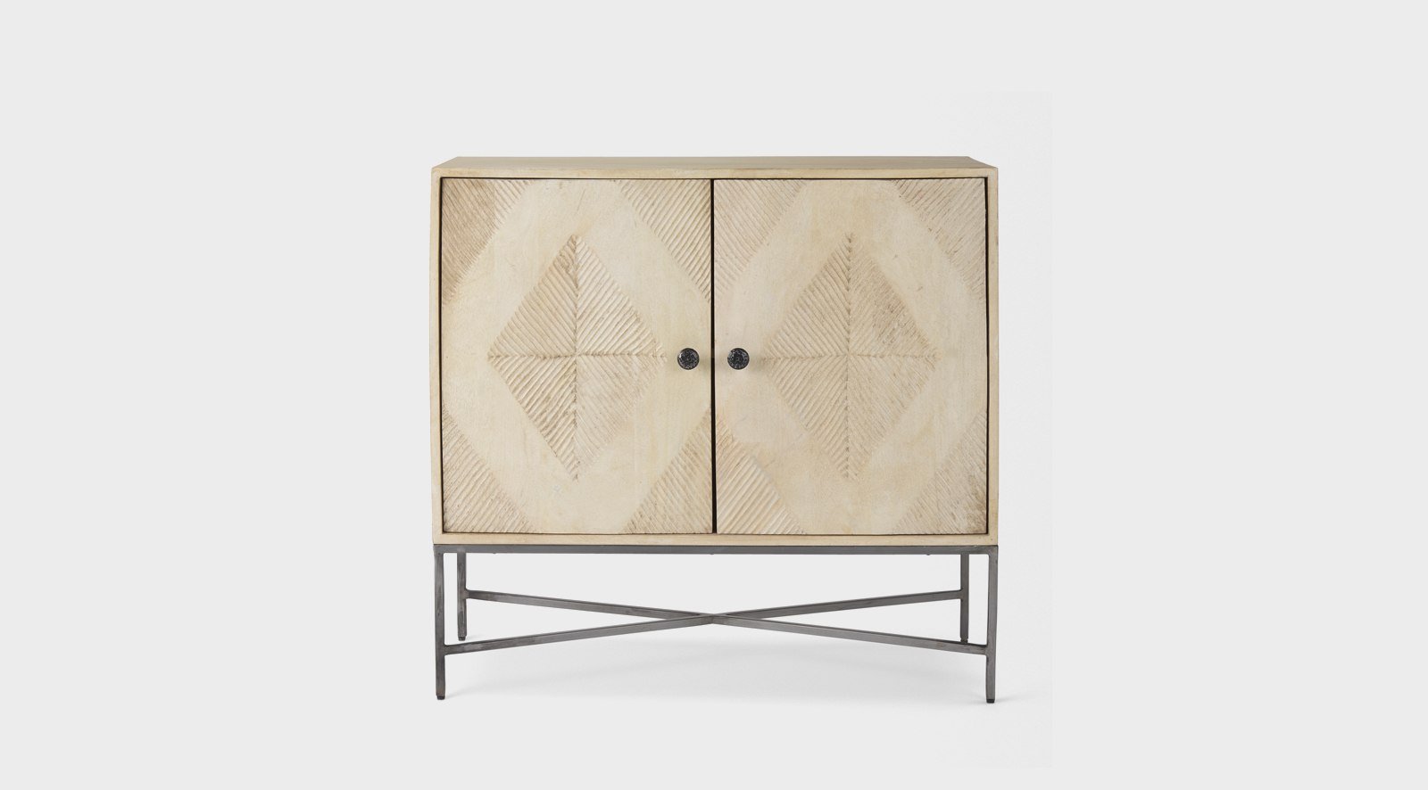 Hogarth 36.0L x 16.0W x 34.0H 2 Door Blonde Wood Accent Cabinet - Image 2