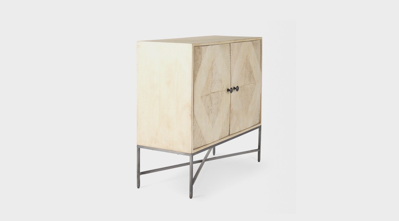 Hogarth 36.0L x 16.0W x 34.0H 2 Door Blonde Wood Accent Cabinet - Image 3