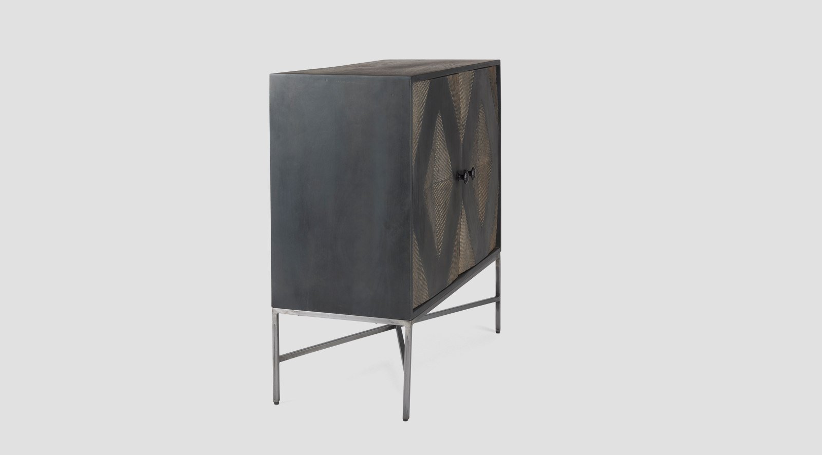 Hogarth 36.0L x 16.0W x 34.0H 2 Door Dark Accent Cabinet - Image 4