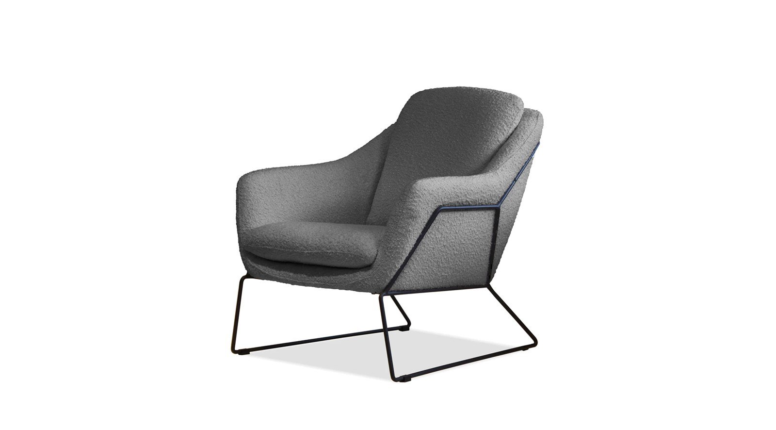 Jasper Lounge Chair- Smoke Boucle