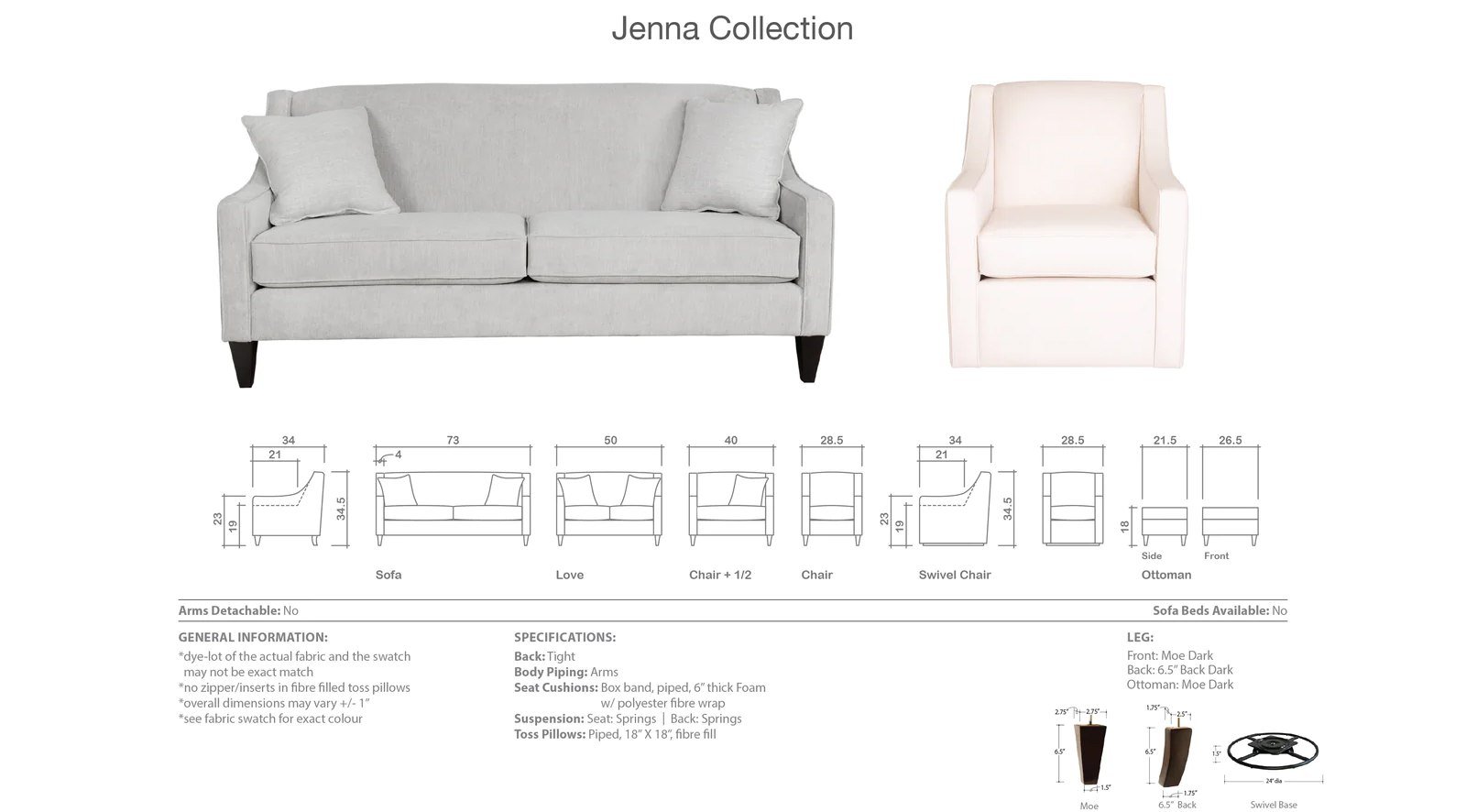 Jenna Swivel Chair - Image 5