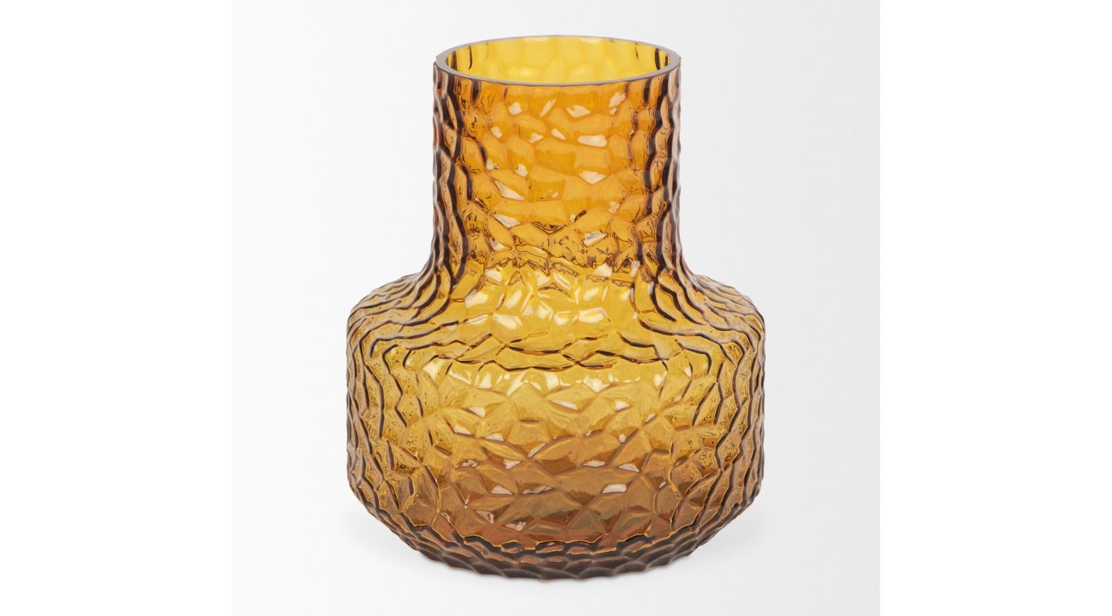 Jolene Amber Glass Vase-Short - Image 8