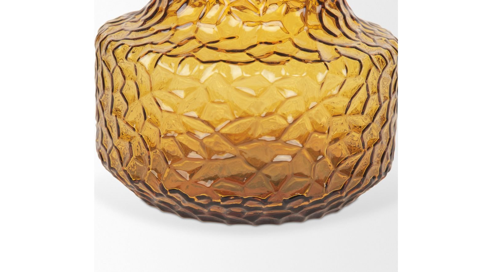 Jolene Amber Glass Vase-Short - Image 4