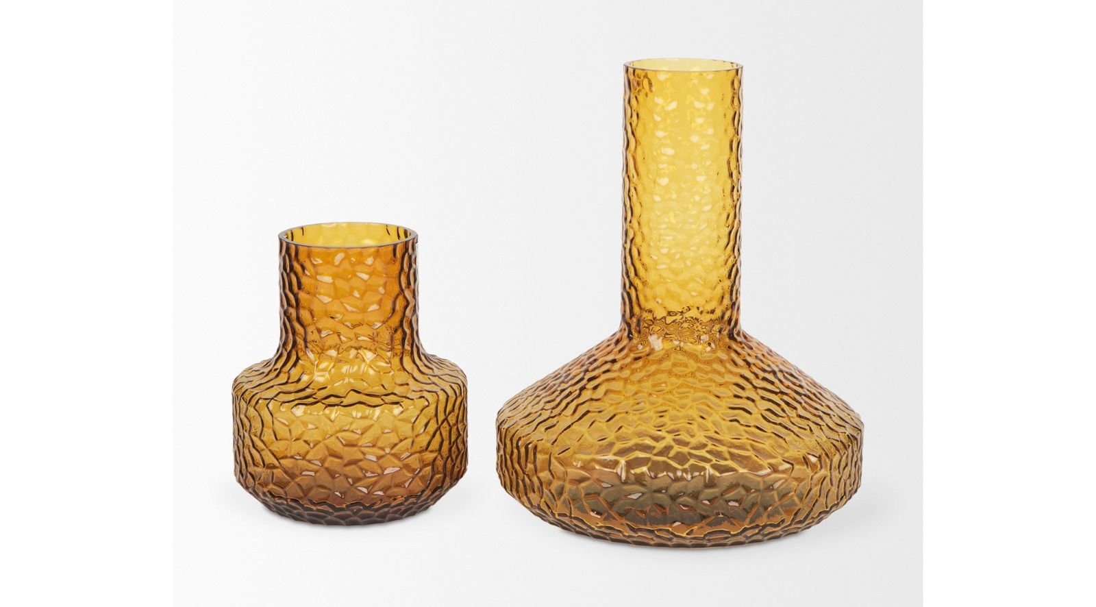 Jolene Amber Glass Vase-Tall - Image 2
