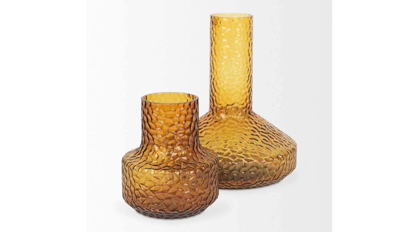 Jolene Amber Glass Vase-Tall - Image 3